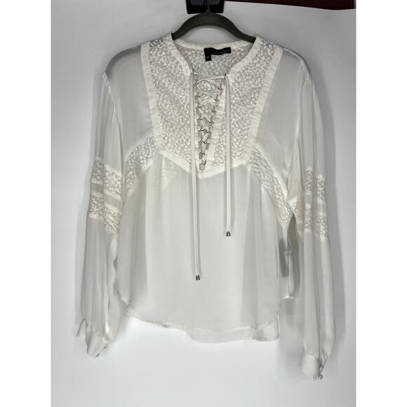 The Kooples white Lace detailing blouse XS - Picture 2 of 7